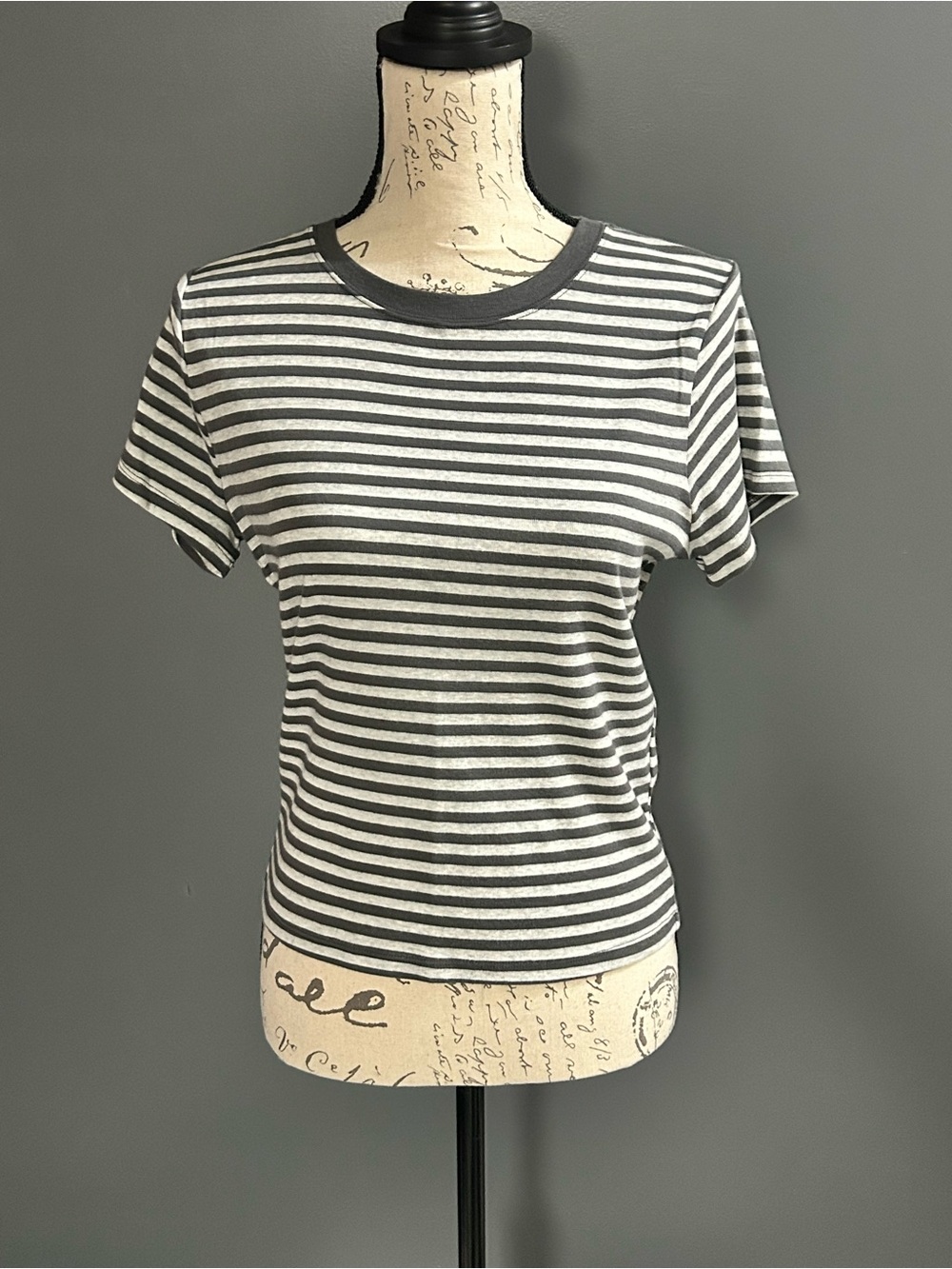 Hollister Gray Striped Baby Tee - NWT